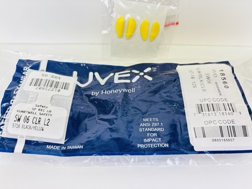 UVEX by Honeywell SW06 CLR 02 Safety S Eyeglasses Black Yellow Frame NWT $89 - Picture 6 of 8