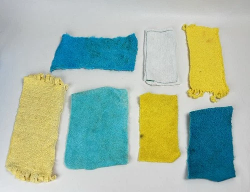 7 - Beach Towels 60's 70's Malibu Barbie Sunset Yellow Blue White Towels Vintage