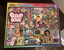 White Mountain Peace Love Puzzle Rare