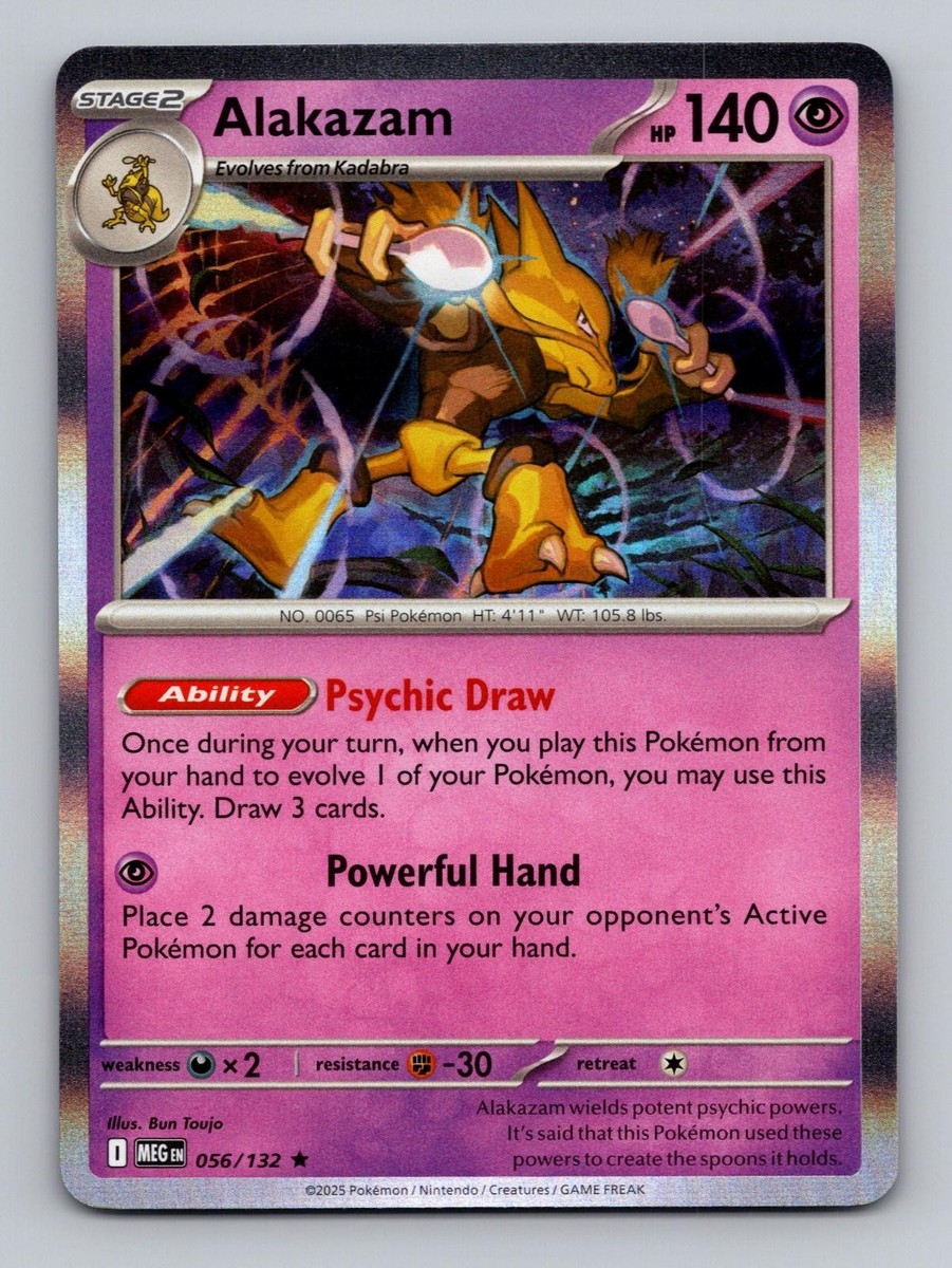 ぽぽ。さま Pokemon TCG Alakazam 056/132 Mega Evolution Holo Rare NM/M | eBay