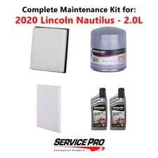 2020 Lincoln Nautilus 2.0L Complete Oil, Air & Cabin Filter Kit (5W-30)