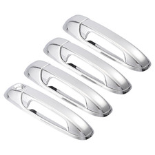 X Autohaux 4Pcs Chrome Plated Abs Exterior Side Door Handle Cover Trim For