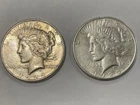 1924 S & 1925 S USA PEACE DOLLAR pair both are circulated coins mid grade