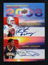 2008 Hawaii Trade Conference Phoenix Edition Dual Peyton Manning Auto HOF hn4