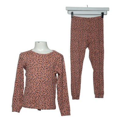 H&M, Pyjama, Größe: 122/128, Baumwolle, Pink/Schwarz, Leopard #4hs