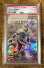 1999 Finest Futures Finest Refractor Champ Bailey #/100 PSA 10 Rookie