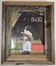 New Distressed Wood Picture Frame Green Tree Gallery Primitive Style Easel 8x10