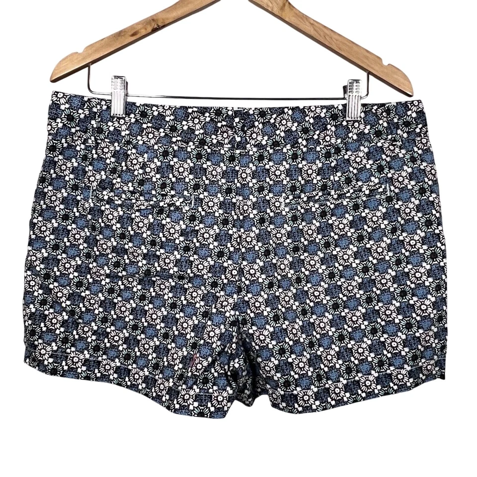 LOFT Shorts Women's Size 12 Multicolor Floral Linen & Cotton Blend - Image 2 of 4