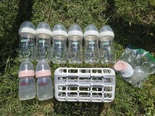 Baby Bottles Set Of 8 Nuk 9oz Spectra 5oz With Dishwasher Basket