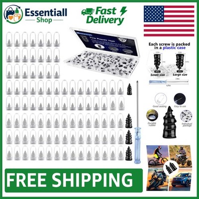 High-Quality Tire Repair Nails & Screwdriver Set - 100 Durable, Sealed Solutions