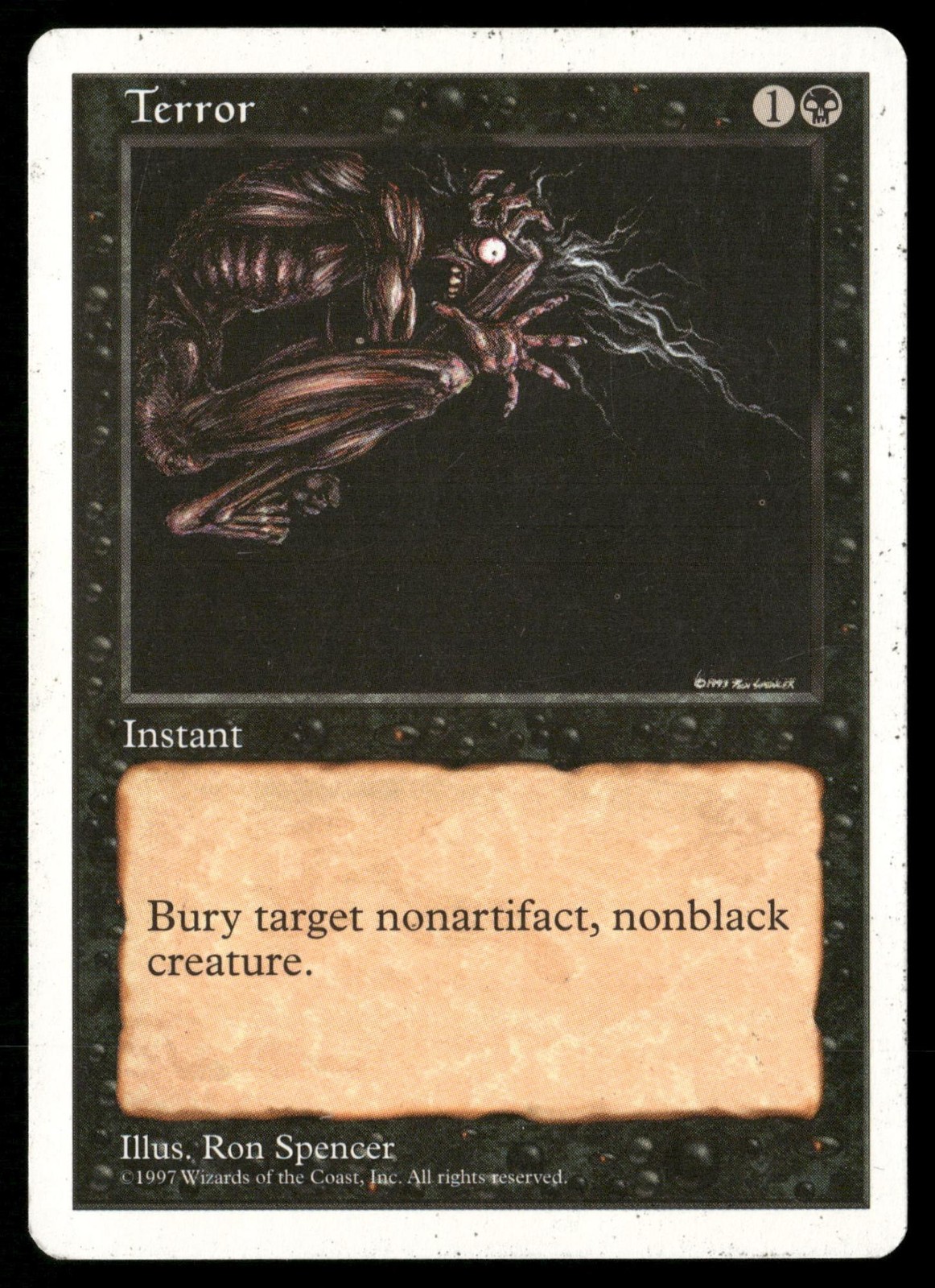 Terror Common Fifth Edition Magic: The Gathering Lightly Played