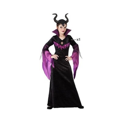 Costume da sirena blu malvagia con corona per donna