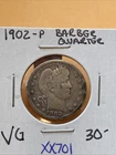 1902 P Better Date BARBER QUARTER In VG Condition  XX701