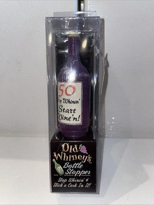 50 Stop Whinin' Start wine'n!  purple bottle design wine cork stopper New