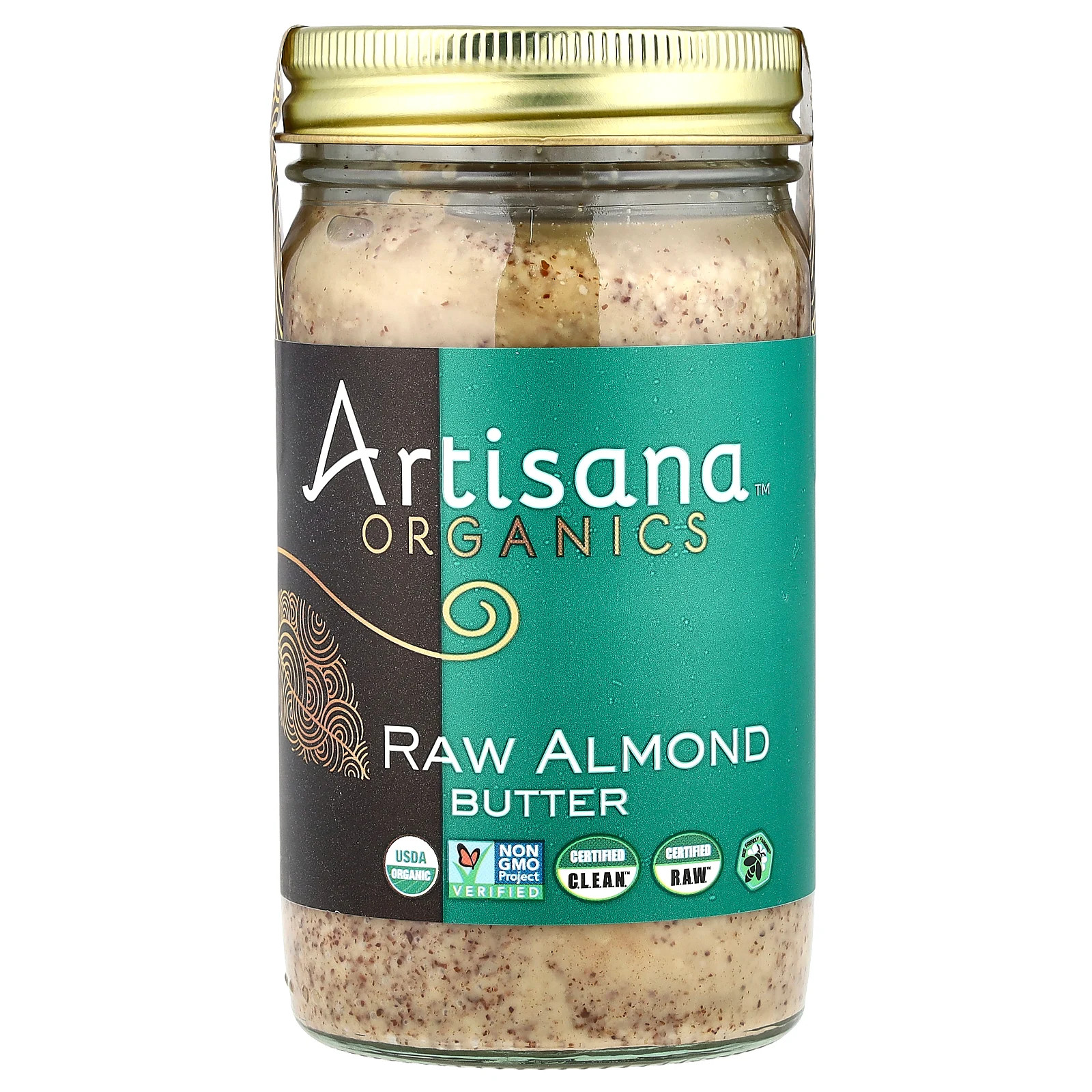 Сырое миндальное масло Artisana Organics 14 унций 397 г Без глютена, кошерное, без ГМО