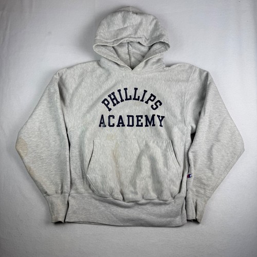 Champion Reverse Weave Phillips Academy Hoodie Mens Medium Vintage Sweatshirt - Image 1