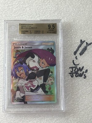 2019 POKEMON SUN MOON HIDDEN FATES #68 FULL ART/JESSIE & JAMES BGS