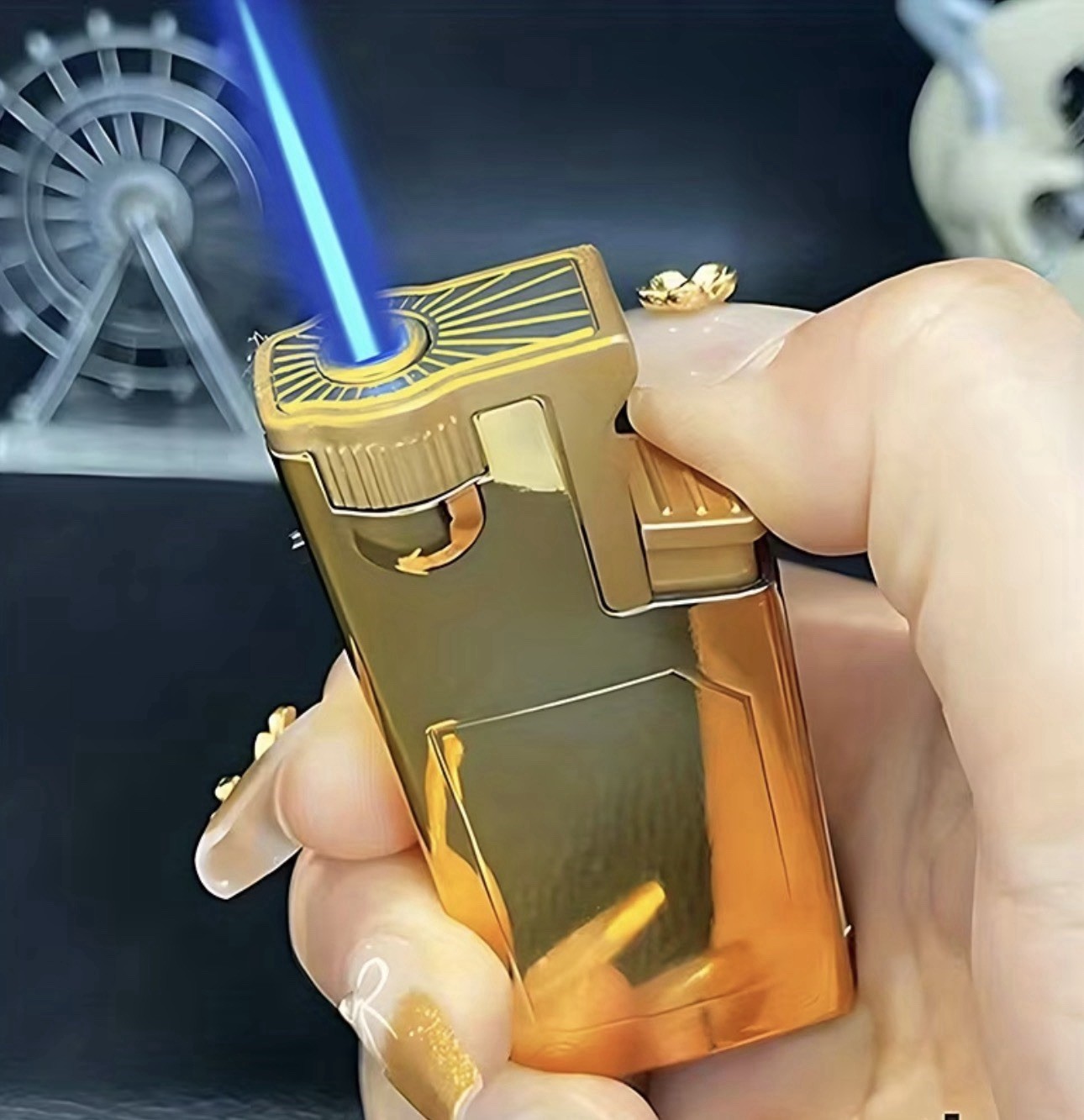 Metal Wind Proof Jet Torch Cigar Lighter