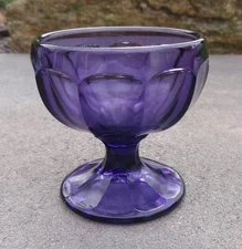 Purple Amethyst Imperial Glass Pedestal Open Salt Dip, Cellar, Dish!