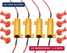AUXLIGHT 4Pcs Quality 50W 6ohm Load Resistors - Fix LED Bulb Hyper Flash/Error C
