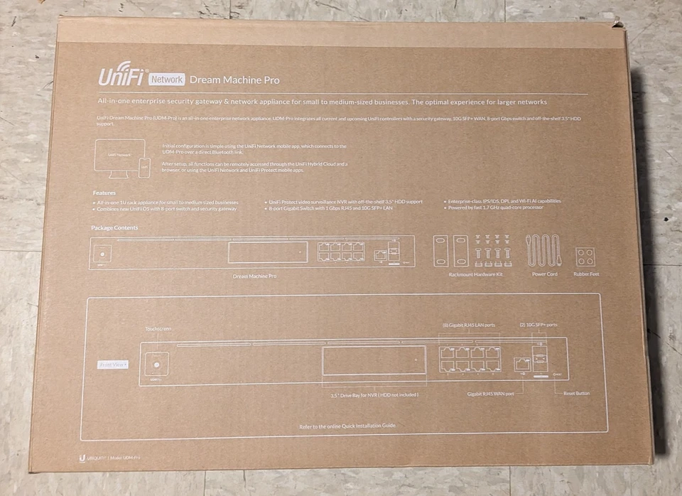 Ubiquiti Networks UDM-PRO 10G SFP+ Enterprise Security Gateway Dream Machine Pro Foto 3 de 4