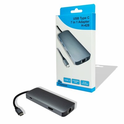Inter-Tech Adapter Argus H-428 7in1 USB C HDMI 4K PD 100W La 88885665