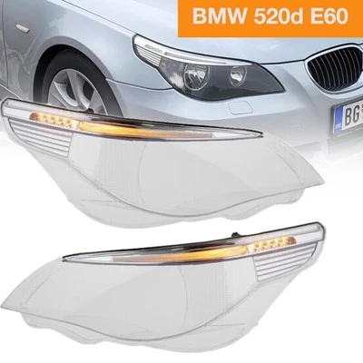 2X XENON SCHEINWERFERGLAS STREUSCHEIBE LINKS+RECHTS MIT LED FÜR BMW 5ER E60 E61 - Bild 1 von 4