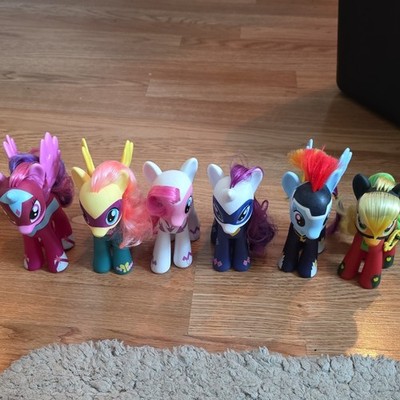My Little Pony Plastic Figure Lot of 6 Multicolor Twilight Sparkle Fluttershy