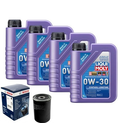 Motoröl 0W30 LIQUI MOLY Synthoil Longtime 4L+BOSCH Ölfilter