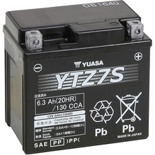 Yuasa YTZ7S High Performance AGM Maintenance-Free Battery ATV Motorcycle