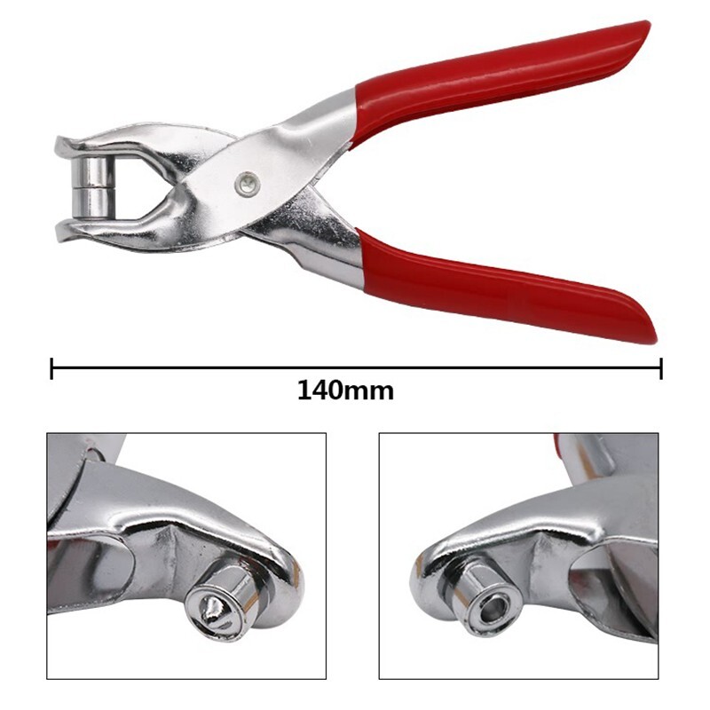 Leather Hole Punch & Shoe Eyelet Pliers With 100 Eyelets Grommets Stamp