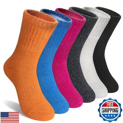 AMENLAN Kids Merino Wool Hiking Socks Boy Girls Winter Thick Boot Cushion War