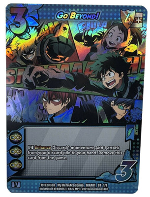 My Hero Academia Collectible Card Game S1 Box Topper 1/1 -GO BEYOND (foil promo)