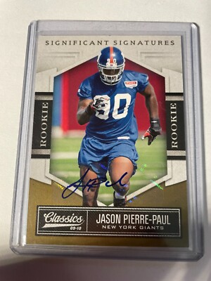 JASON PIERRE-PAUL 2010 CLASSICS SIGNIFICANT SIGNATURES ROOKIE