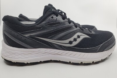  Saucony Cohesion 13 Women's Running Shoes S10559-1 Black/White Sz.9.5 Good Cond