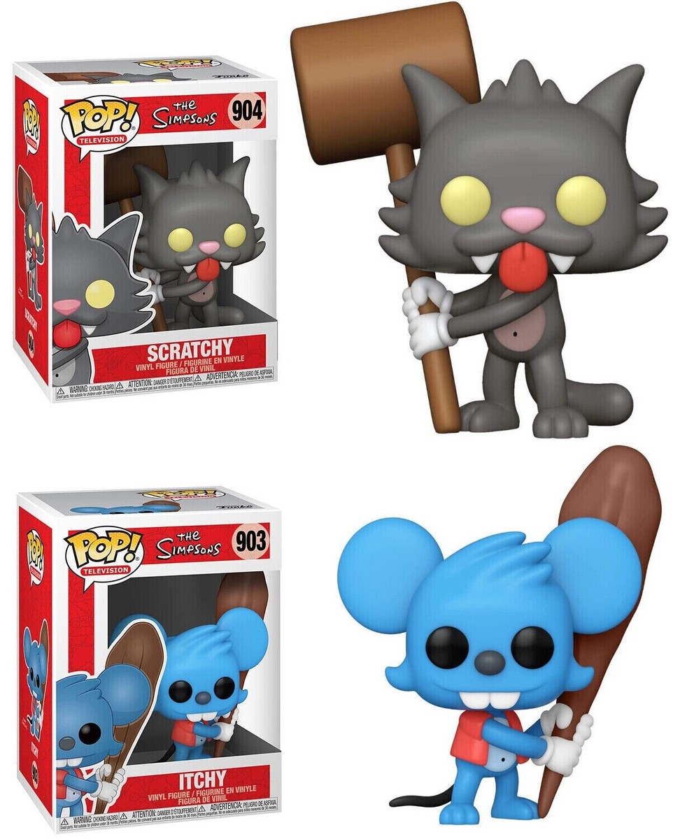 ファンコポップ　イッチー&スクラッチーセット　シンプソンズ Funko Pop! Simpsons Itchy & Scratchy Set Mint w/ Protector