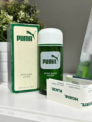 PUMA VINTAGE AFTER SHAVE LOTION NEW UNUSED. DAMAGED BOX 180ML AS SHOWN.