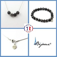 Steine Und Mineralien. Schmuckset Armband Halskette 4 Perlen Labradorit 8 Mm