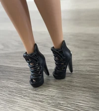 Mattel Barbie Fashionista Doll Replacement Black High Heel Shoes  For 10” Doll