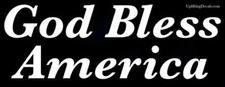 Vinyl Decal for Window - God Bless America