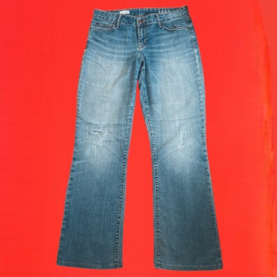 GAP 1969 Perfect Boot Distressed Bootcut Jeans Size 30 (10