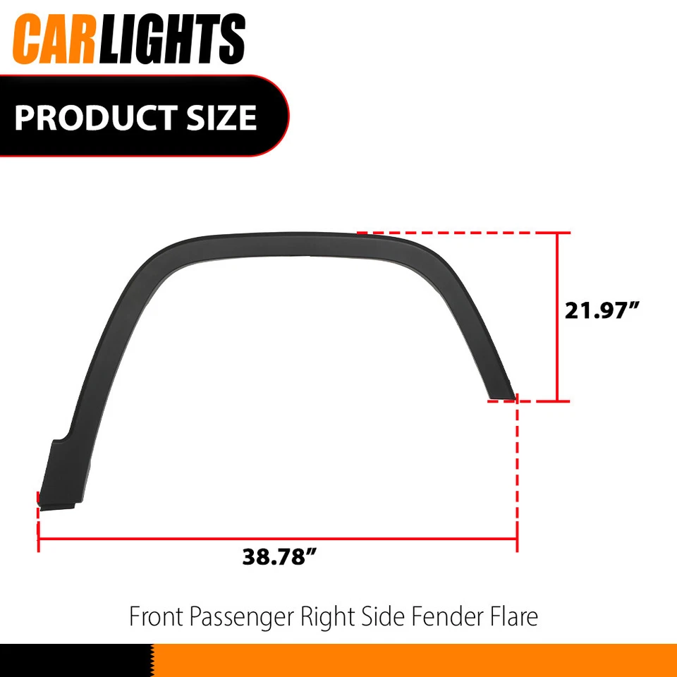 Wheel Arch Fender Flare Molding Trim RH Right Side Fits 2014-2018 Jeep Cherokee  — 第 3/4 张图片