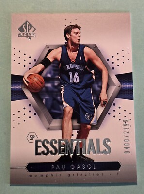 2004-05 SP Authentic PAU GASOL #108 SP Essentials #/2999 Memphis Grizzlies 