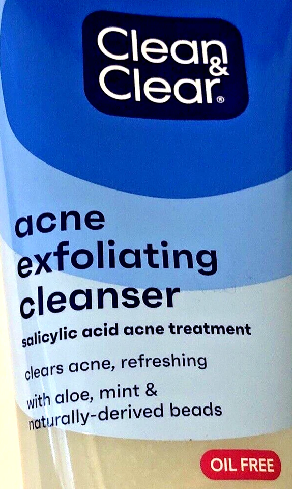 Limpiador exfoliante para acné limpio y claro sin aceite con aloe y menta 5 fl oz lote de 2 Foto 3 de 4