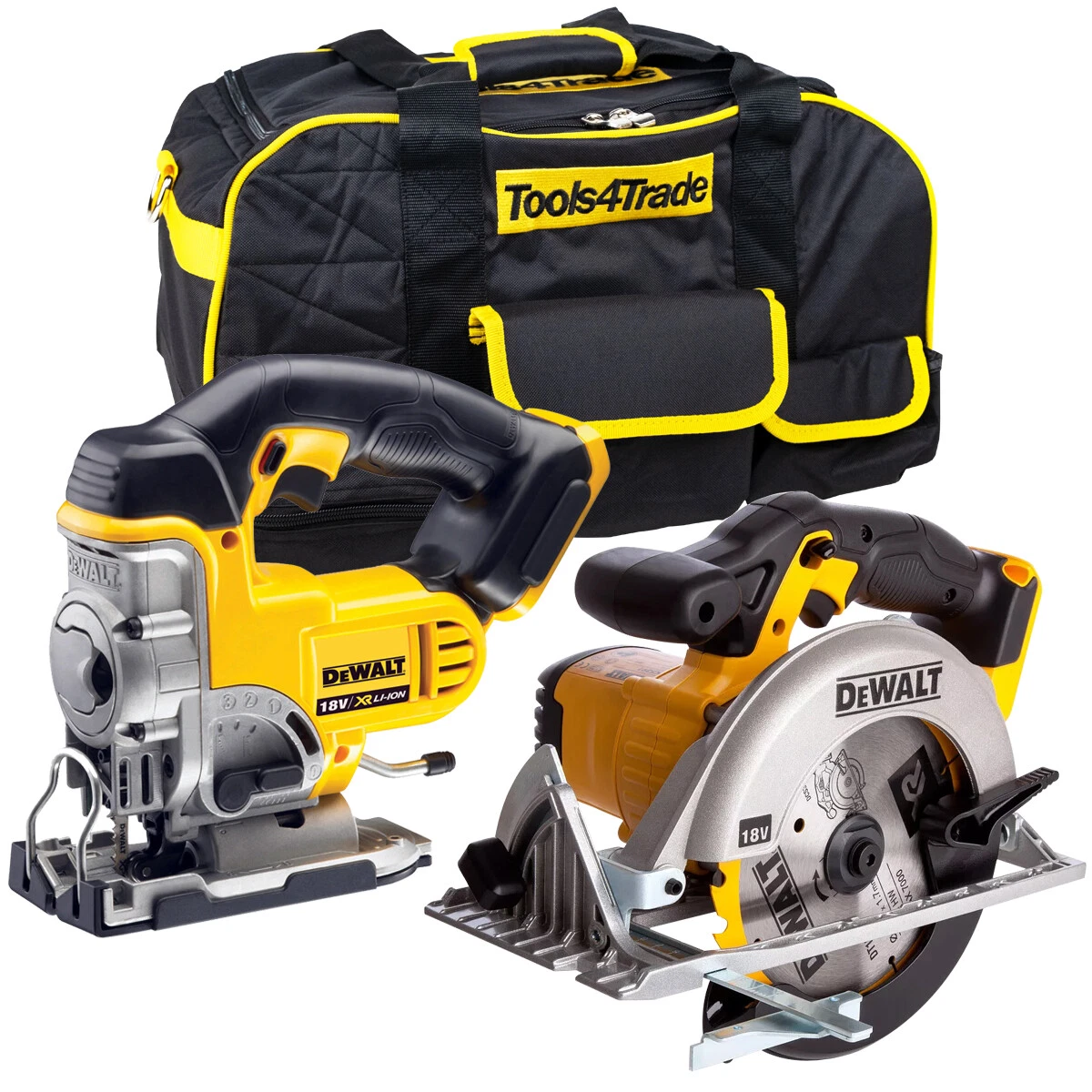 DeWalt 18V XR Cordless DCS331 Jigsaw DCS391 Circular Saw Body with Tool  Bag eBay