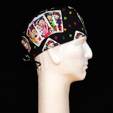 Betty Boop on Playing Card Theme Scrub Hat