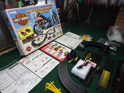 VINTAGE 1993 TYCO HARLEY DAVIDSON ELECTRIC RACING SET EXC Complete