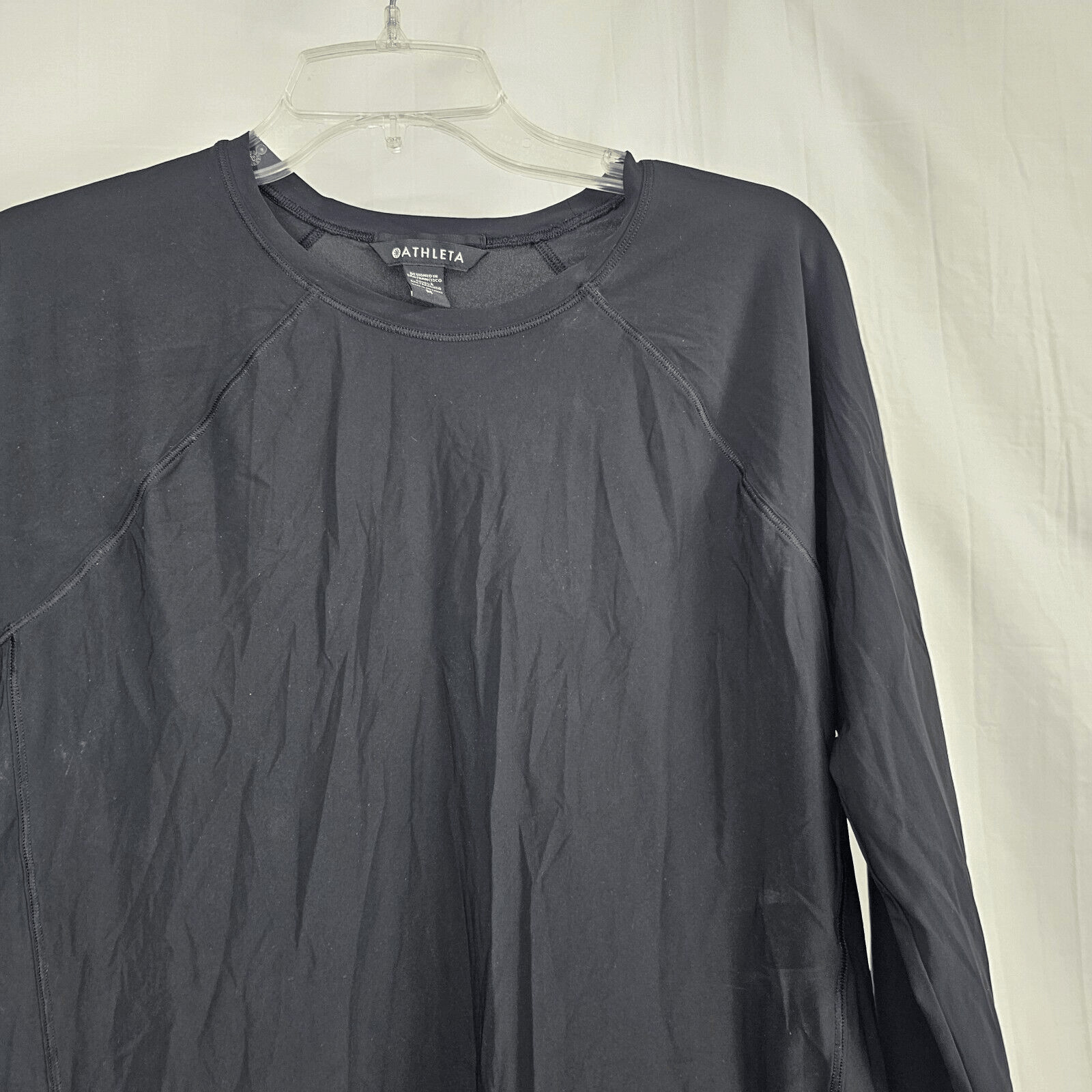 Athleta Solid Black Long Sleeve Active Rashguard … - image 3