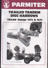 Parmiter "TEXAN" Trailed Tandem Tractor Disc Harrow Brochure Leaflet