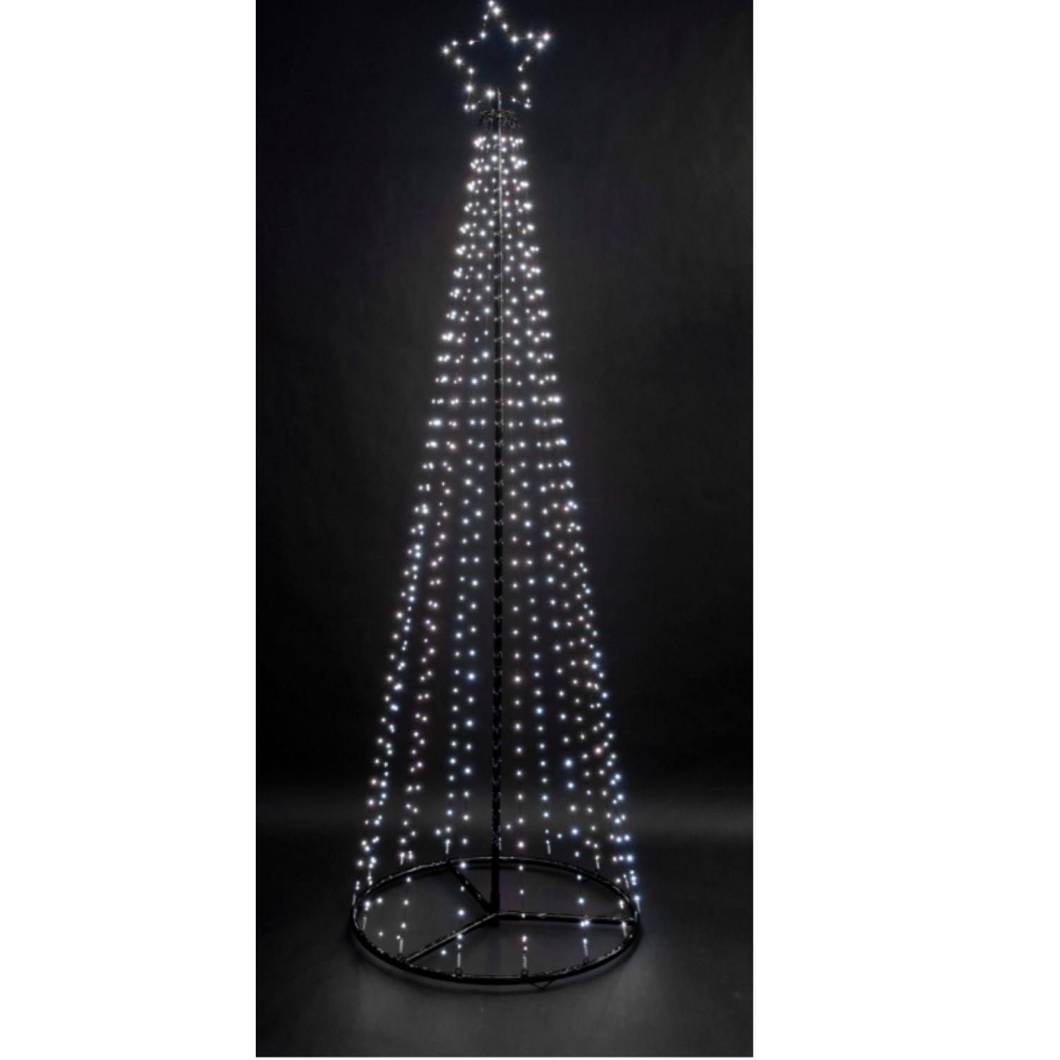 2.5m Light Up Christmas Maypole Tree 884 Ice White Flashing LEDs Indoor